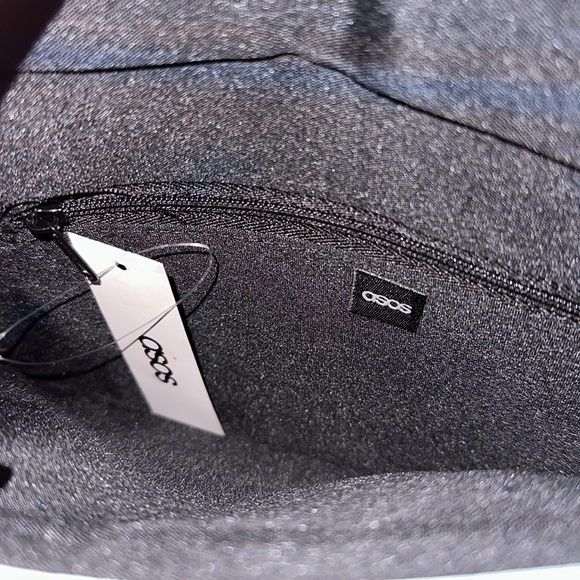 NWT ASOS Blue and Gold Studded Clutch - Picture 4 of 5